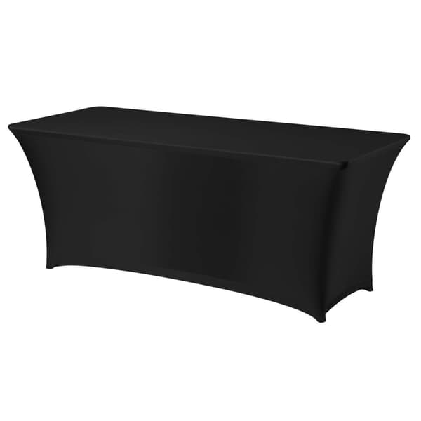 Rektangulær duk uten stryking 183x760cm Jersey stoff svart - Hendi 814437