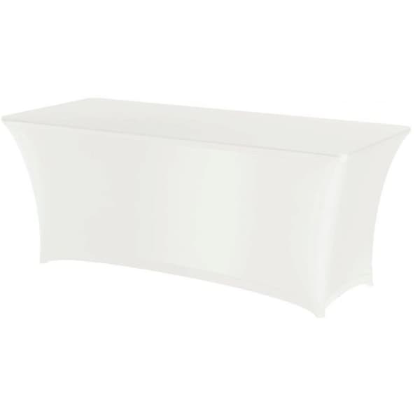 Rektangulær duk uten stryking 150x760cm Jersey stoff hvit - Hendi 814390