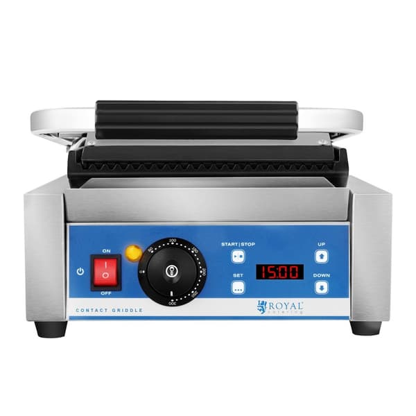 Kontakt elektrisk kontaktgrill med LED display støpejernsplater 1800W