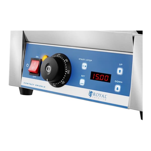 Kontakt elektrisk kontaktgrill med LED display støpejernsplater 1800W