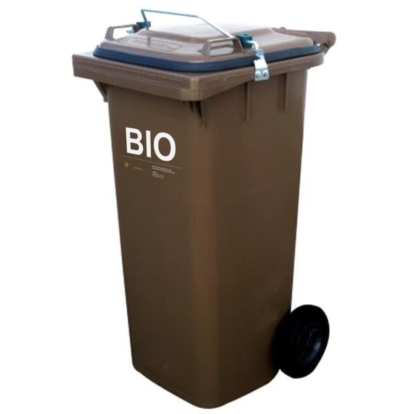 GASTRO beholderbeholder med tett lokk for søppel, biomatavfall - brun 120L