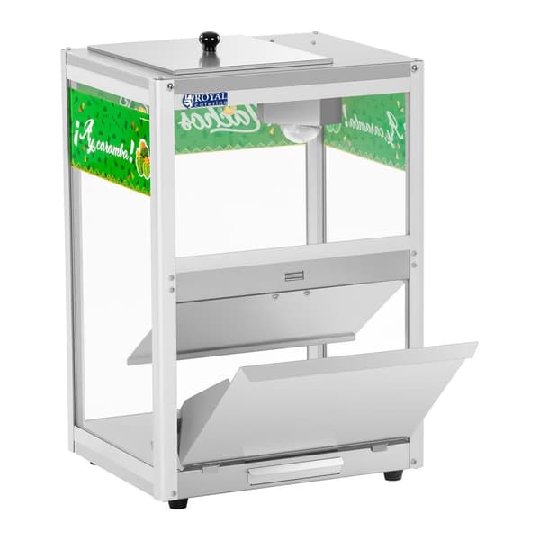 Valaistu lämmitin nachoille, popcornille ja maapähkinöille LED 100W Royal Catering RCNW-1L
