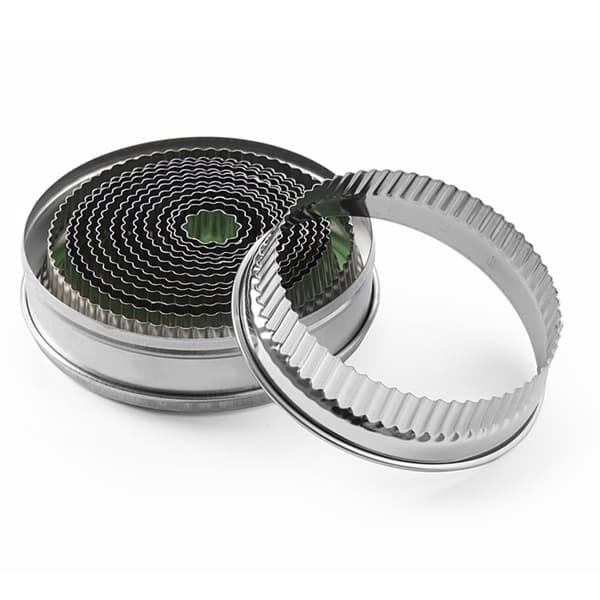Rund korrugerad skärform för kakor, dia. 18 - 108 mm Hendi 674413