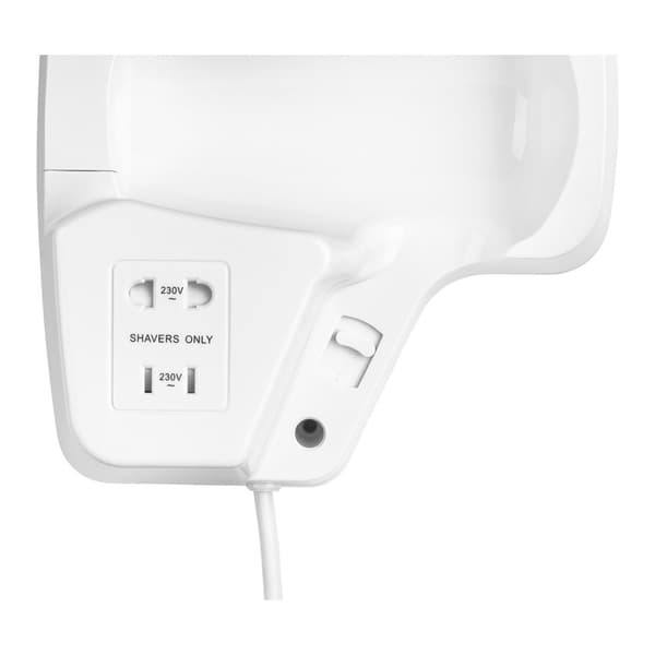 Vägghängd hotellpoolhårtork, vit, 1200W Physa SICCO