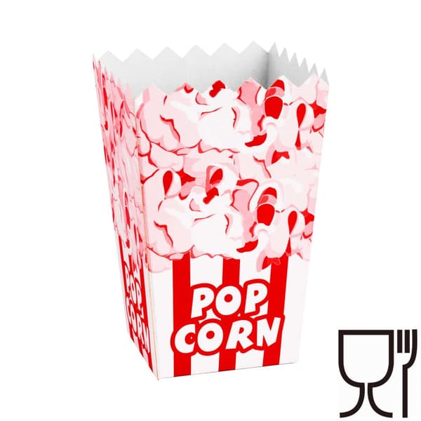 Pappeske til PopCorn 7x14,5x9cm MEDIUM 0,75L 100 stk.