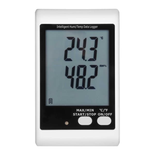 Termohygrometer temperatur- och fuktighetsmätare intervall 0 - 100 % -35 - 70 grader C USB