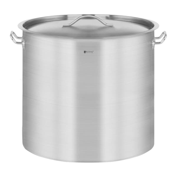 Cateringgryde med låg, rustfrit stål, til induktionskomfur, 12 L