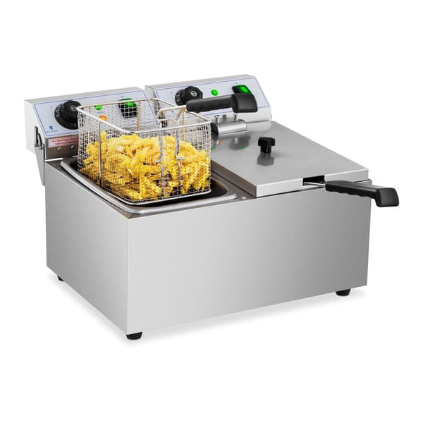El-catering dobbeltfrituregryde 230 V 2 x 3200W 2 x 8 L