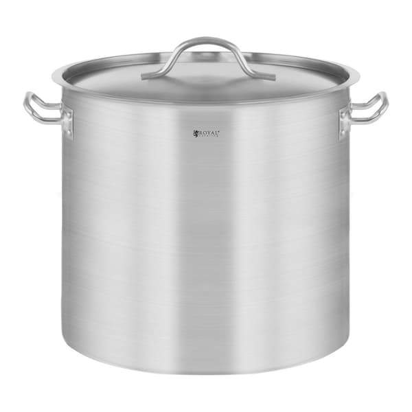 Serveringsgryte med lokk, rustfritt stål for induksjonskomfyr, 25 L