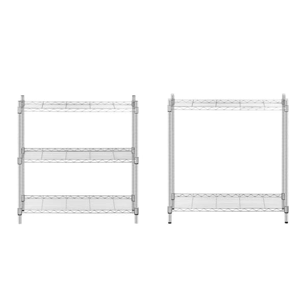 Gennembrudt trådlagerhylde, grå farve 180x90x35cm op til 250kg