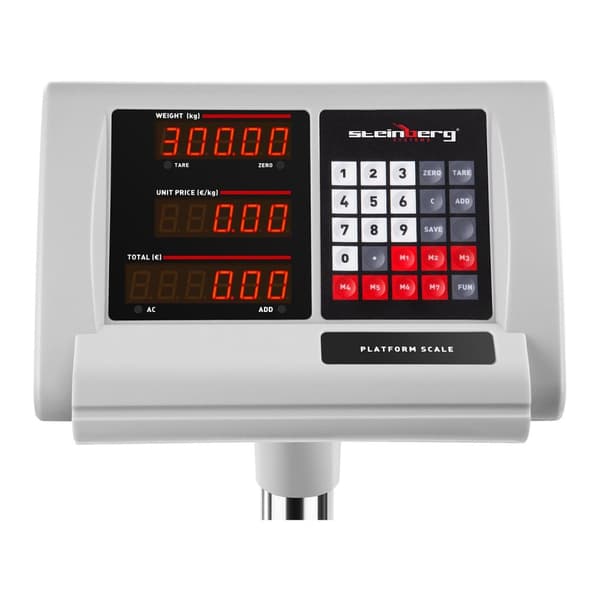 Lagerplattformvekt med 40x50cm strømforsyning + batteri 300kg / 50g