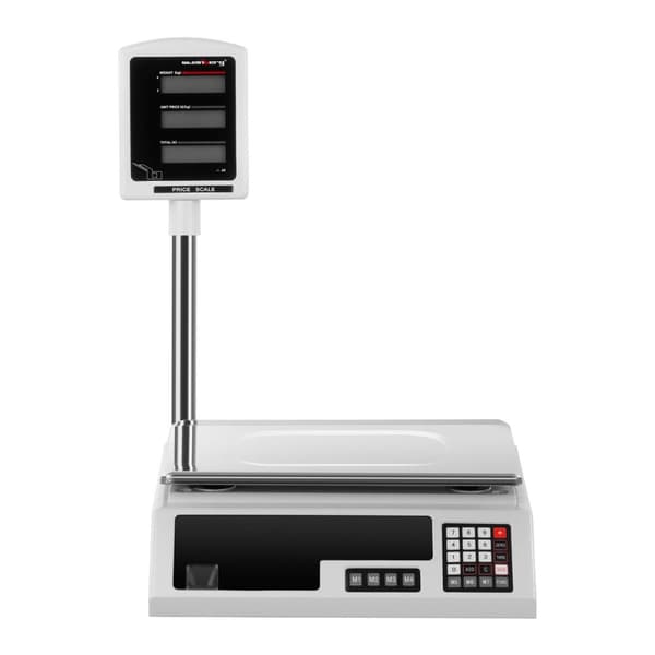Plattformbutikkvekt 34x23cm strømforsyning + batteri 30kg / 1g