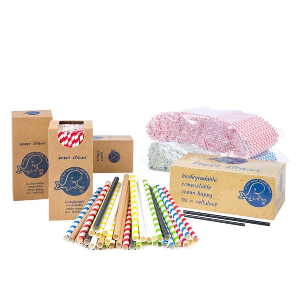 BIO ekologiska papperssugrör PAPPERSSURGOR 6/205mm - bruna 250 st.