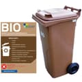 Miniatyrbild 2 av 6: Europlast Österrike avfalls- och soptunna container - brun 120L BIO + GRID