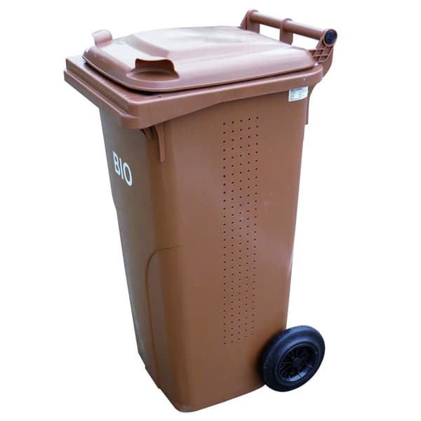 Europlast Österrike avfalls- och soptunna container - brun 120L BIO + GRID