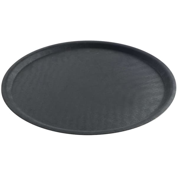 Skridsikker tjenerbakke, rund, diameter. 40 cm - sort