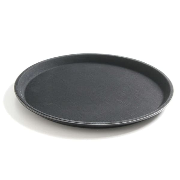Skridsikker tjenerbakke, rund, diameter. 40 cm - sort