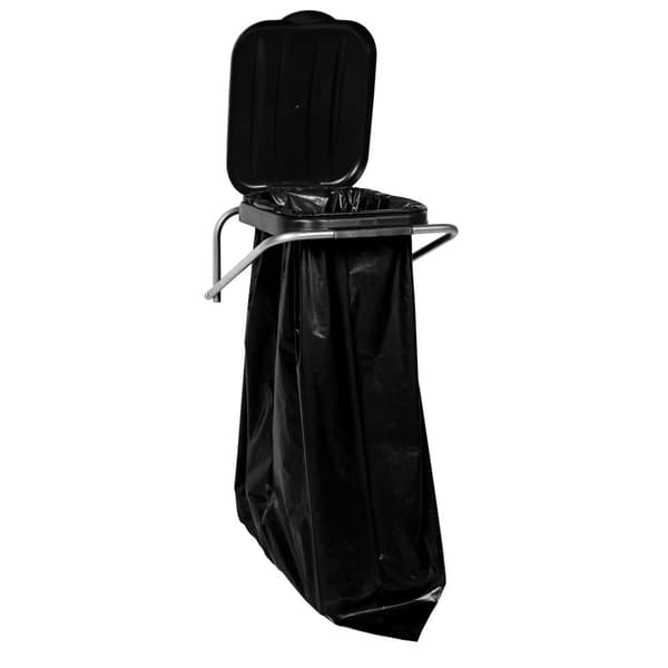 Veggmontert holder for avfallssortering, sort - 120L poser