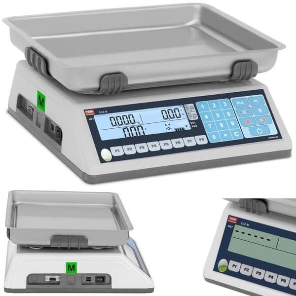 Kommersiell butikkvekt RS232 PLU-grensesnitt 30 kg / 10 g LCD M LEGALISERING