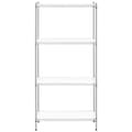 Pikkukuva 4 / 5: Kromattu lanka työpajahylly, 4 hyllyä + 4 mattoa, 1 t 1000 kg asti, 90x45x180 cm