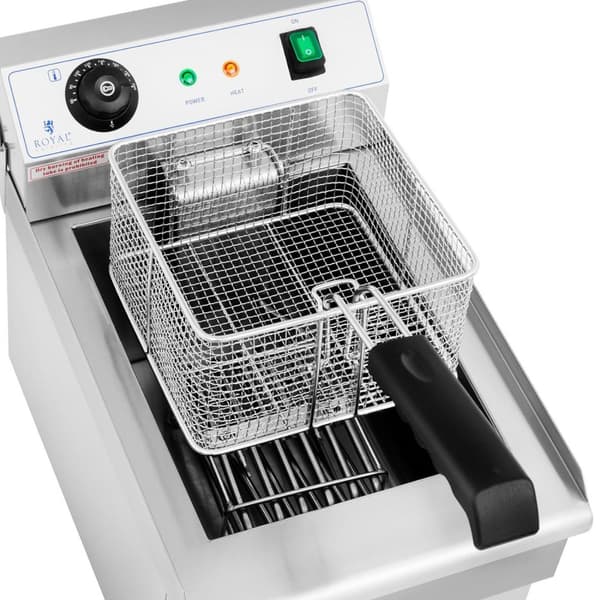 Justerbar elektrisk frityrkoker med avløpskran 230 V 3200 W 13 l