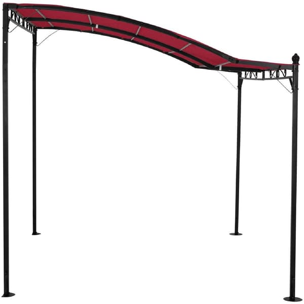 Hagetak, frittstående lysthus, 2,6 x 3 x 2,5 m, rød