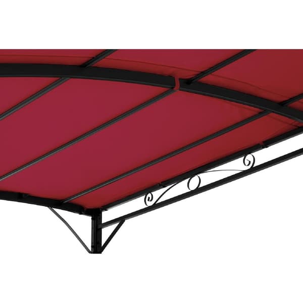 Hagetak, frittstående lysthus, 2,6 x 3 x 2,5 m, rød