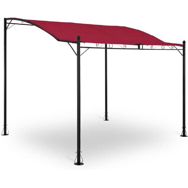 Hagetak, frittstående lysthus, 2,6 x 3 x 2,5 m, rød