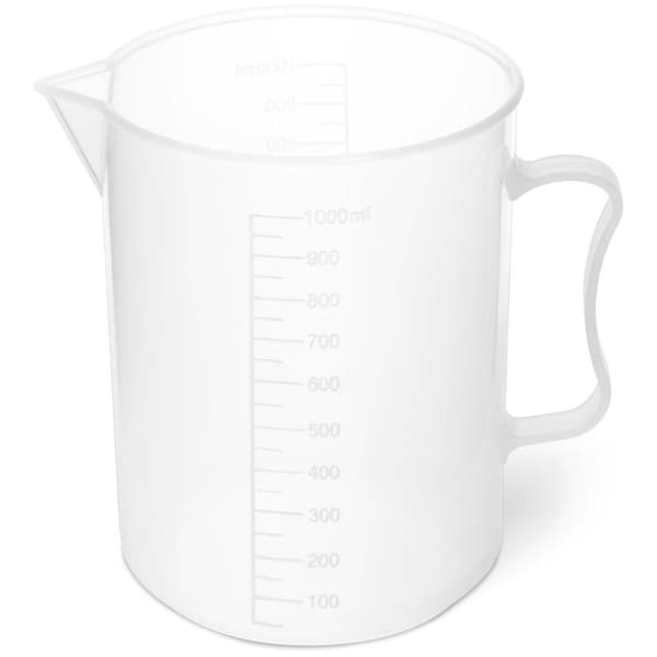 Laboratoriebeger i plast med 1000 ml gradering - 10 stk.