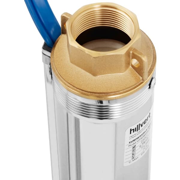 Nedsenkbar pumpe for dyp brønn, laget av rustfritt stål, 3000 l/t. opptil 80 m