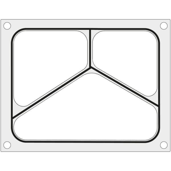 Matrixform til MCS svejsemaskiner til tredelt bakke 227x178 mm - Hendi 805480