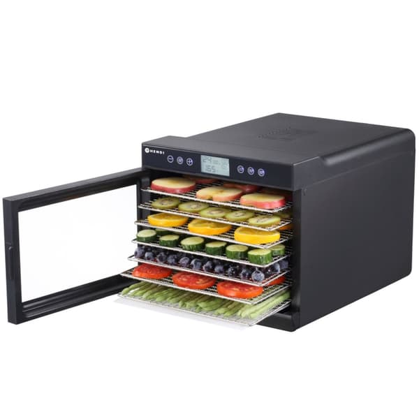 Mattorkare för grönsaker frukt svamp örter fisk 7 ställ 500 W 230 V - Hendi 229064