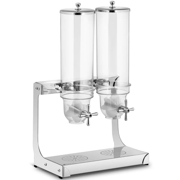 Dispenser dispenser til risflager og slik, gennemsigtig, dobbelt, 7 l