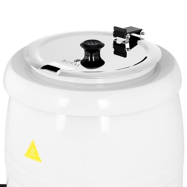 Rustfrit stål cool-touch elektrisk suppe termokande 400 W 10 l 35-80C hvid