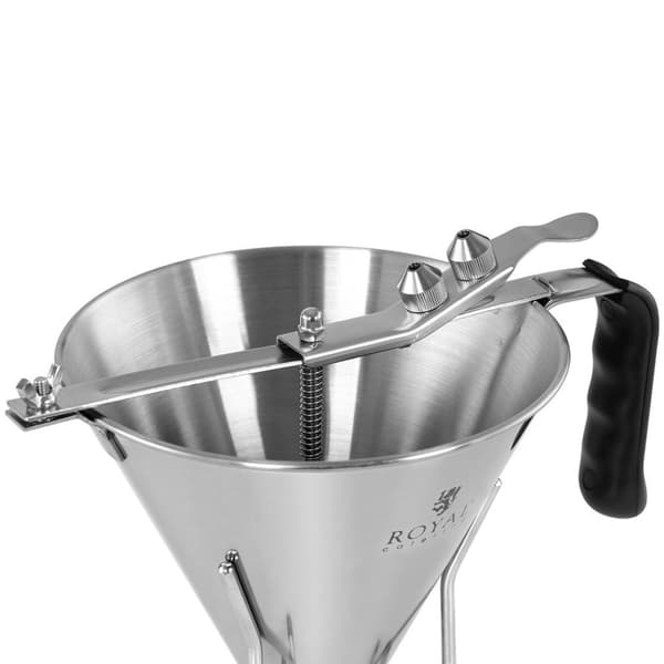 Rustfrit stål flødesauce pistol dispenser + stativ 3 dyser 1,8 l