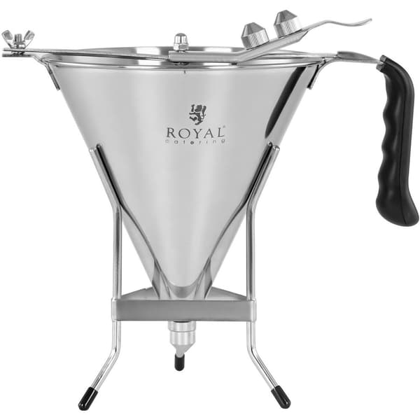 Rustfrit stål flødesauce pistol dispenser + stativ 3 dyser 1,8 l