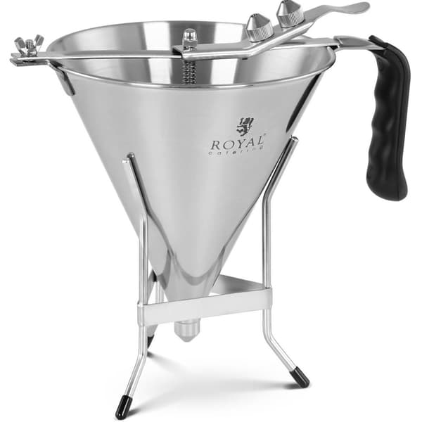 Rustfrit stål flødesauce pistol dispenser + stativ 3 dyser 1,8 l
