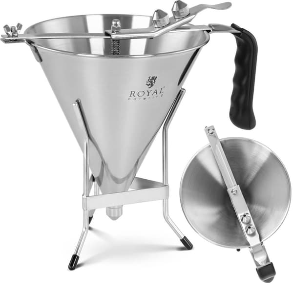 Rustfrit stål flødesauce pistol dispenser + stativ 3 dyser 1,8 l