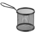 Miniatyrbilde 3 av 4: Kurv for servering av stekt snacks og pommes frites med håndtak, rund, 90x90x90 mm - Hendi 425633