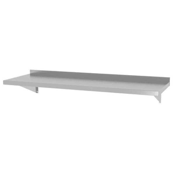 Vegghylle hengende på konsoller i rustfritt stål, sveiset 100x30 cm - Hendi 816493