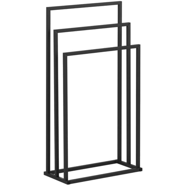 Frittstående gulvstativ for 3 håndklær, STÅL 45 x 21,5 x 84 cm, mørkegrå
