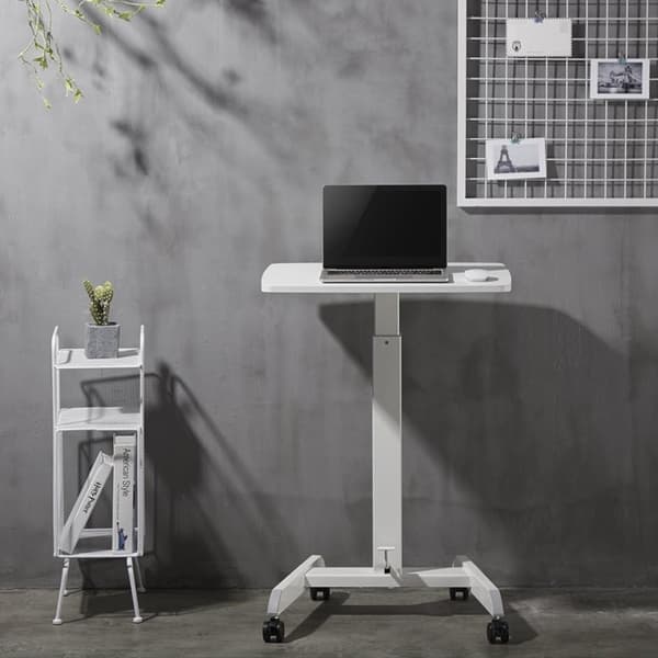 Justerbart bærbart stativbord på hjul 60 x 52 cm 760 - 1130 mm