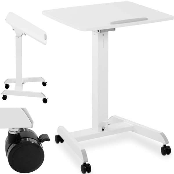 Justerbart bærbart stativbord på hjul 60 x 52 cm 760 - 1130 mm