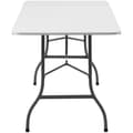 Miniatyrbilde 5 av 6: Hageserveringsbord, sammenleggbart, hvitt, opptil 150 kg, 180 x 75 x 74 cm