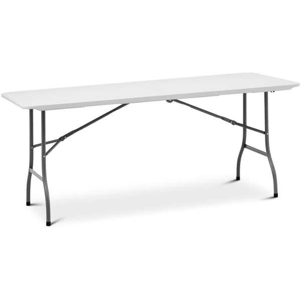 Hageserveringsbord, sammenleggbart, hvitt, opptil 150 kg, 180 x 75 x 74 cm