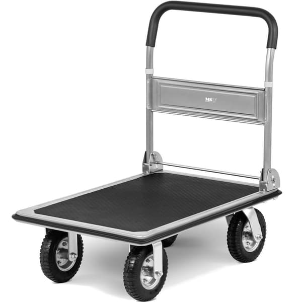 Manuel lagerplatformsvogn, foldbar, 1 side, op til 300 kg, 80 x 60 cm