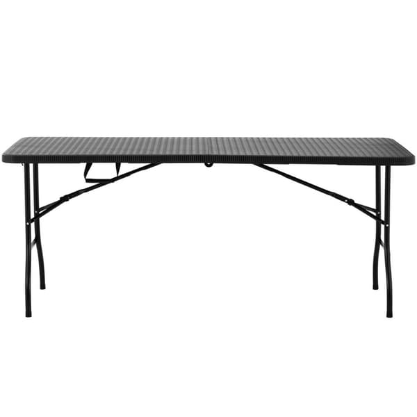 Haveserveringsbord foldbart op til 150 kg 1830 x 750 x 740 mm sort