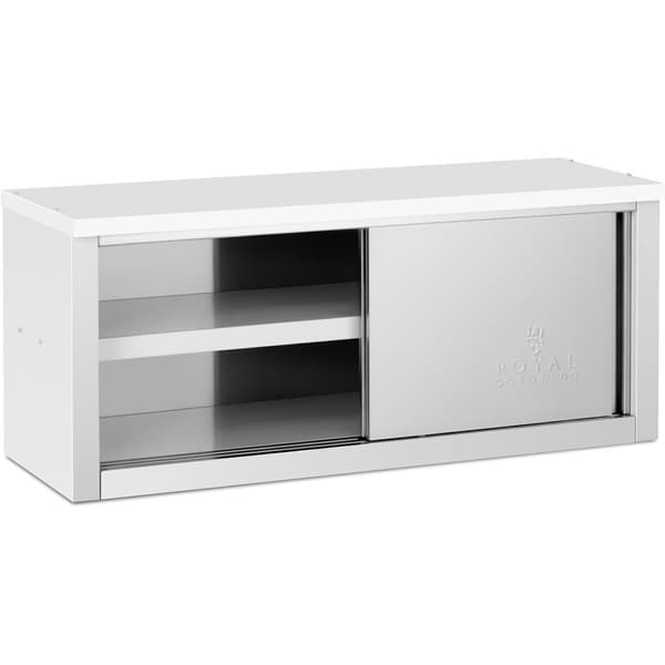 Catering veggskap med skyvedører STÅL 150 kg 120 x 40 x 50 cm