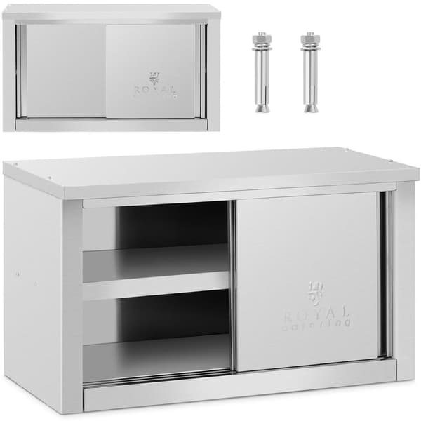 Catering väggskåp med skjutdörrar STÅL 120 kg 90 x 40 x 50 cm