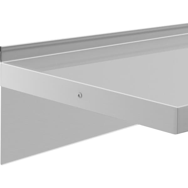Seinälle ripustettava keittiön hylly teräksestä 80 kg asti 100 x 40 cm